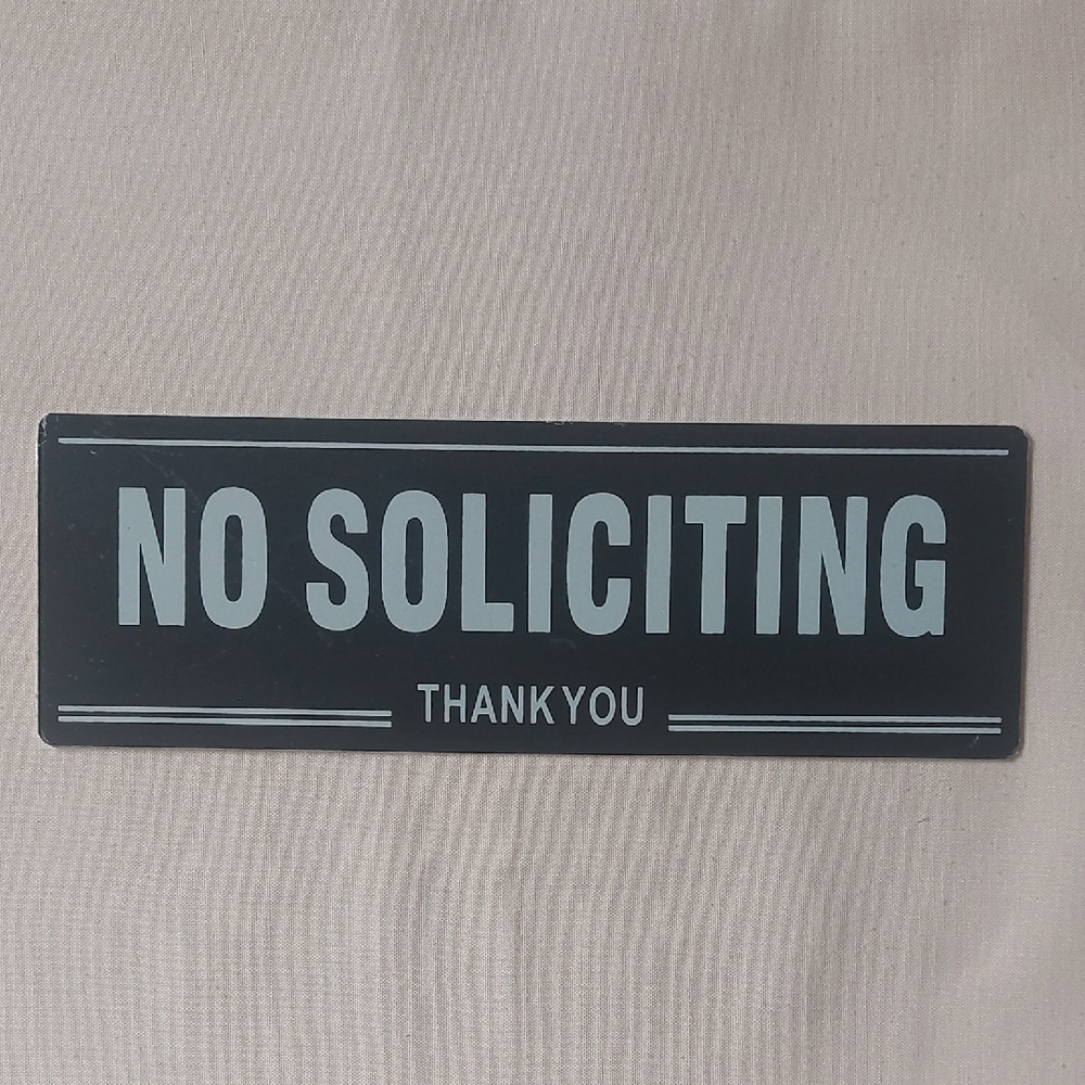 No Soliciting Sign
